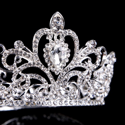 Testa Diamante Strass Cristallo Strass Regina Matrimonio Tiara Corona Per Adulti - Foto 3 di 10