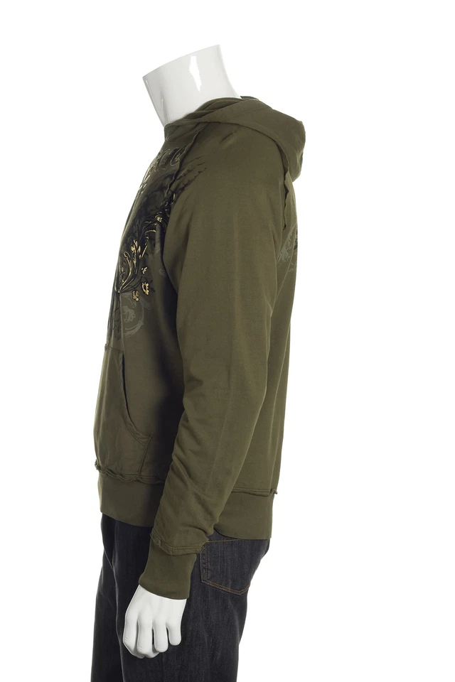 Sudadera con Capucha Arcaica Para Hombres Verde Ejército Algodón Gráfico $100 Foto 2 de 4