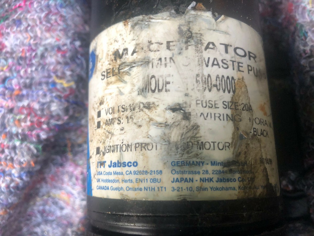 JABSCO 18590-0000 MACERATOR 12V SELF PRIMING WASTE PUMP, 15 Amp | eBay