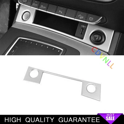 Middle Console Cigarette Lighter Trim Fit For Audi Q5 2018-2022 Matte  Silver Car