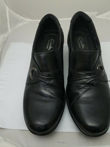 Clarks Bendables Womens Shoes 7.5 M Black Leather upper Stretch 38476 - Picture 3 of 10