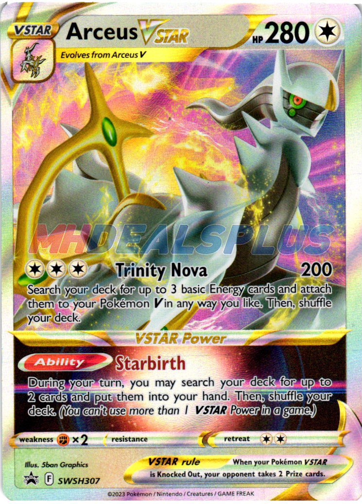 Pokémon TCG Arceus V Sword & Shield ALT ART BLACK STAR PROMO SWSH306 ULTRA  NM