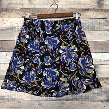 Lulus Floral Wildflower Print Navy Blue Mini Skirt Lined size Medium NWT