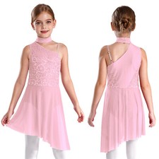 Kids Girls Dresses Youth Leotard Tulle Skirt Rompers Stage Dress Ballet Modern