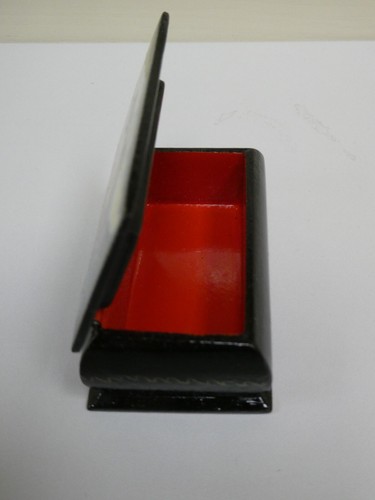 Original russische Lackdose Lupenmalerei , Maße 2,7 x 7 x 4 cm Signiert - Bild 5 von 7