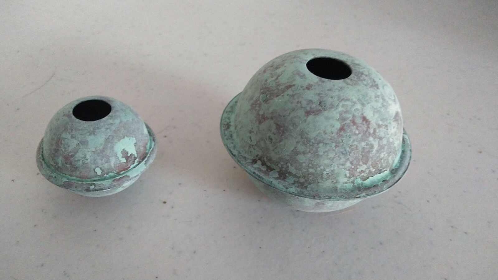 weathervane antiqued copper balls 1'' & 2'' for cottage / medium weathervanes eBay