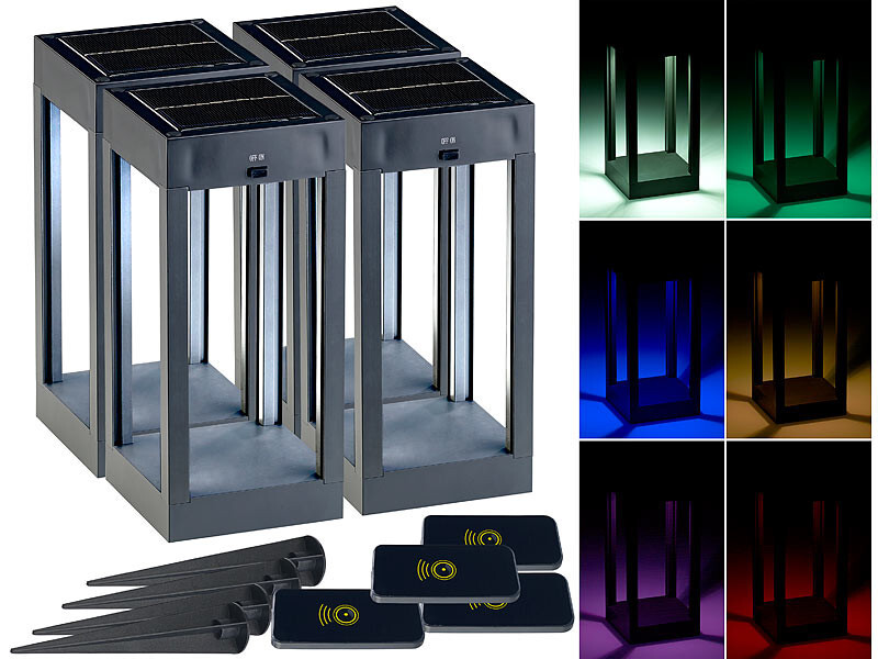 Lanterne solaire extérieure RVB télécommandée pour illuminer vos soirées de jardin d été Lu
