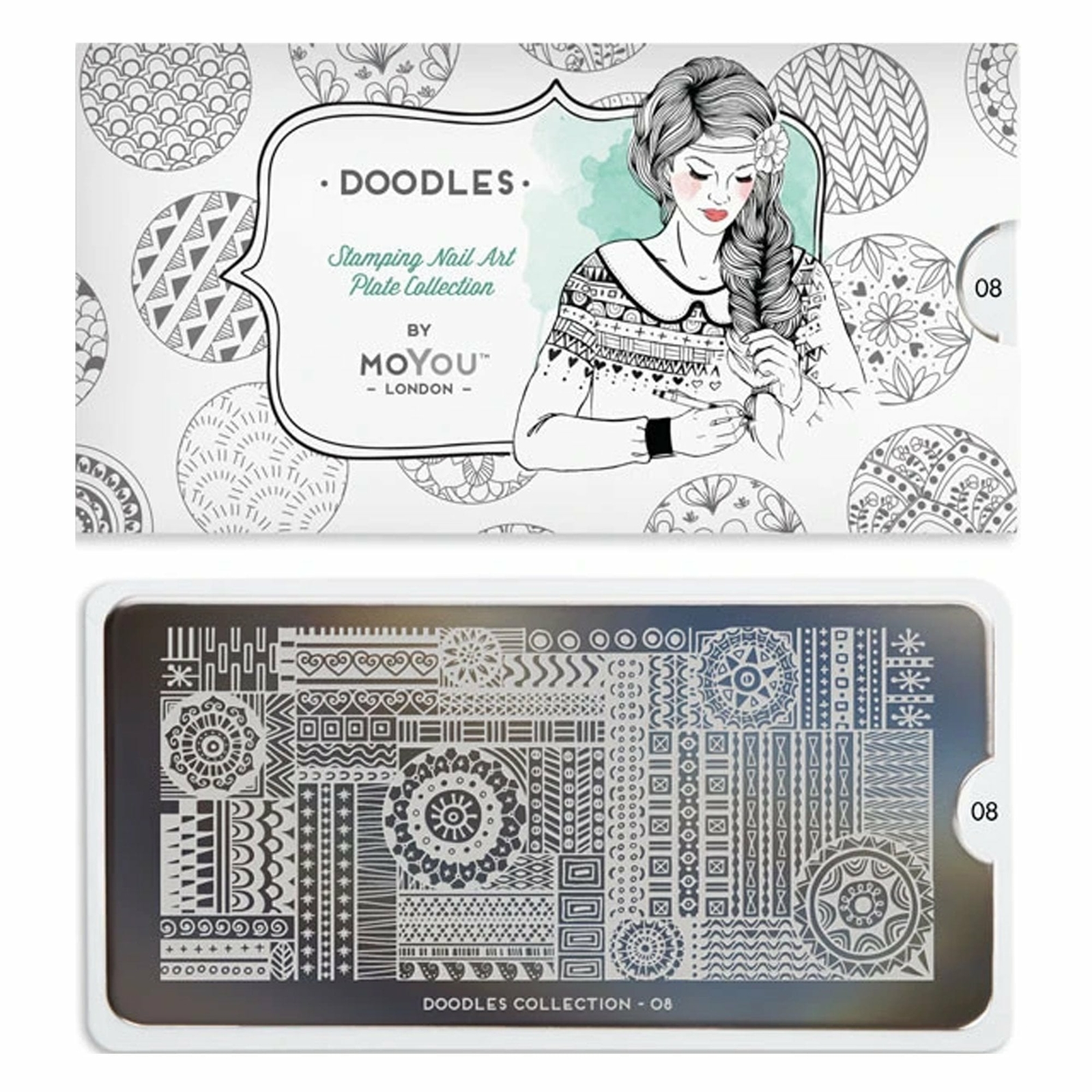 MoYou London Nail Art Image Plate - Doodles 08 (692028)