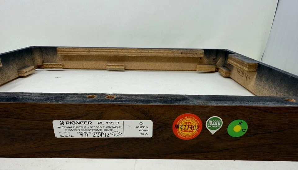 Оригинальный винтажный плинтус основания проигрывателя пластинок Pioneer PL-115D - Изображение 3 из 4