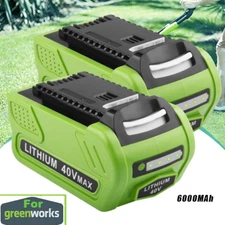 1-2x 6.0Ah For Greenworks G-MAX 40 Volt Lithium Battery 29472 29462 29252 20202