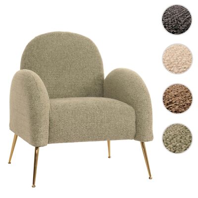 Lounge-Sessel HWC-N69, Cocktailsessel, Retro Nosagfederung Stoff Chenille