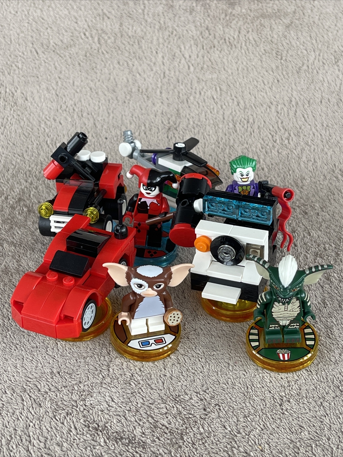 Lego Dimensions Team Packs Gremlins 71256 & DC Joker Harley 71229 100% Complete