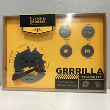 Zootility Hunter & Gatherer 1210-WP-155 Stls Steel Silver Grill Set-Made in USA