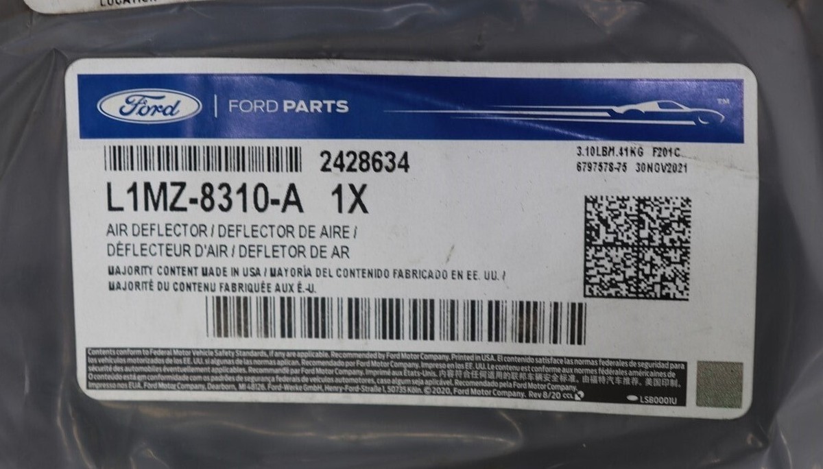 NEW OEM Ford Front Bumper Lower Splash Shield L1MZ-8310-A Ford