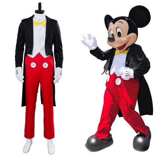 Per Mickey Mouse Costume Cosplay Abito Smoking Vestito su misura fatta  Halloween | eBay
