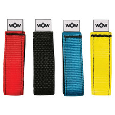 WOW Watersports 12-Inch Secure Multi-Color Adjustable Straps 6-Pck
