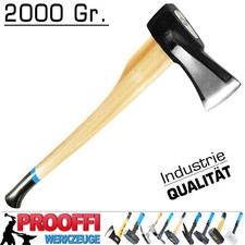 Profi Spaltaxt Spaltbeil Holz Axt Forst Beil Holz Spalten Eschen Stiel 2000 Gr.