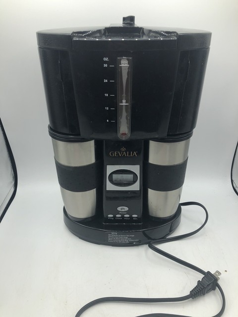Gevalia Programmable Coffee Maker for Two with 2 Stainless Steel Mugs WS-02A for sale online | eBay