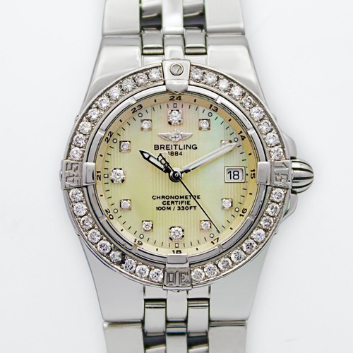 Breitling Starliner Chronometre A71340 30mm MOP Dial Custom Di...