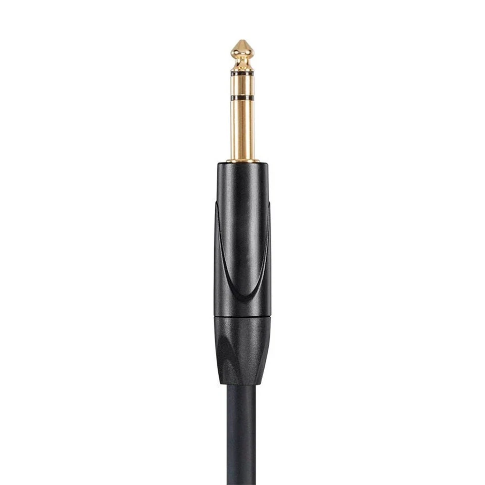 3FT 3-Pin XLR Female to 6.35mm 1/4" TRS Male Mic Microphone Audio Cable Gold - Image 4 of 4