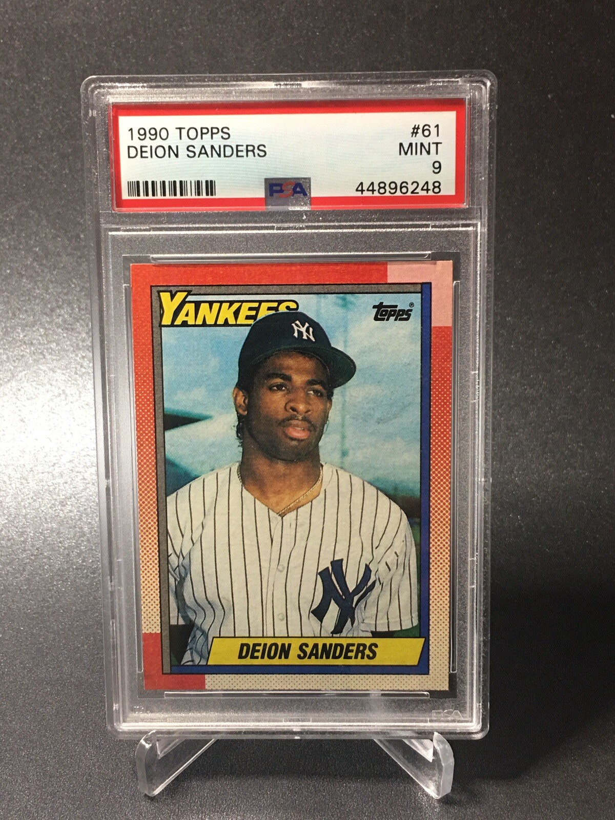 1990 TOPPS # 61 DEION SANDERS PSA 9