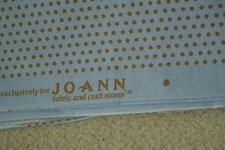 20" Long, Gold Dots on Blue Cotton Quilt Fabric, Jo-Ann, C2107