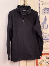 Kids Boys Lands End Fleece 3/4 Zip Pullover Navy NWOT XL 18/20