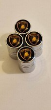 Silver Lamborghini Dustcaps Aluminium Alloy X4