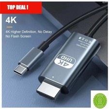 USB-C to HDMI Cable 2m 4K HD Video Display Braided Screen Projection