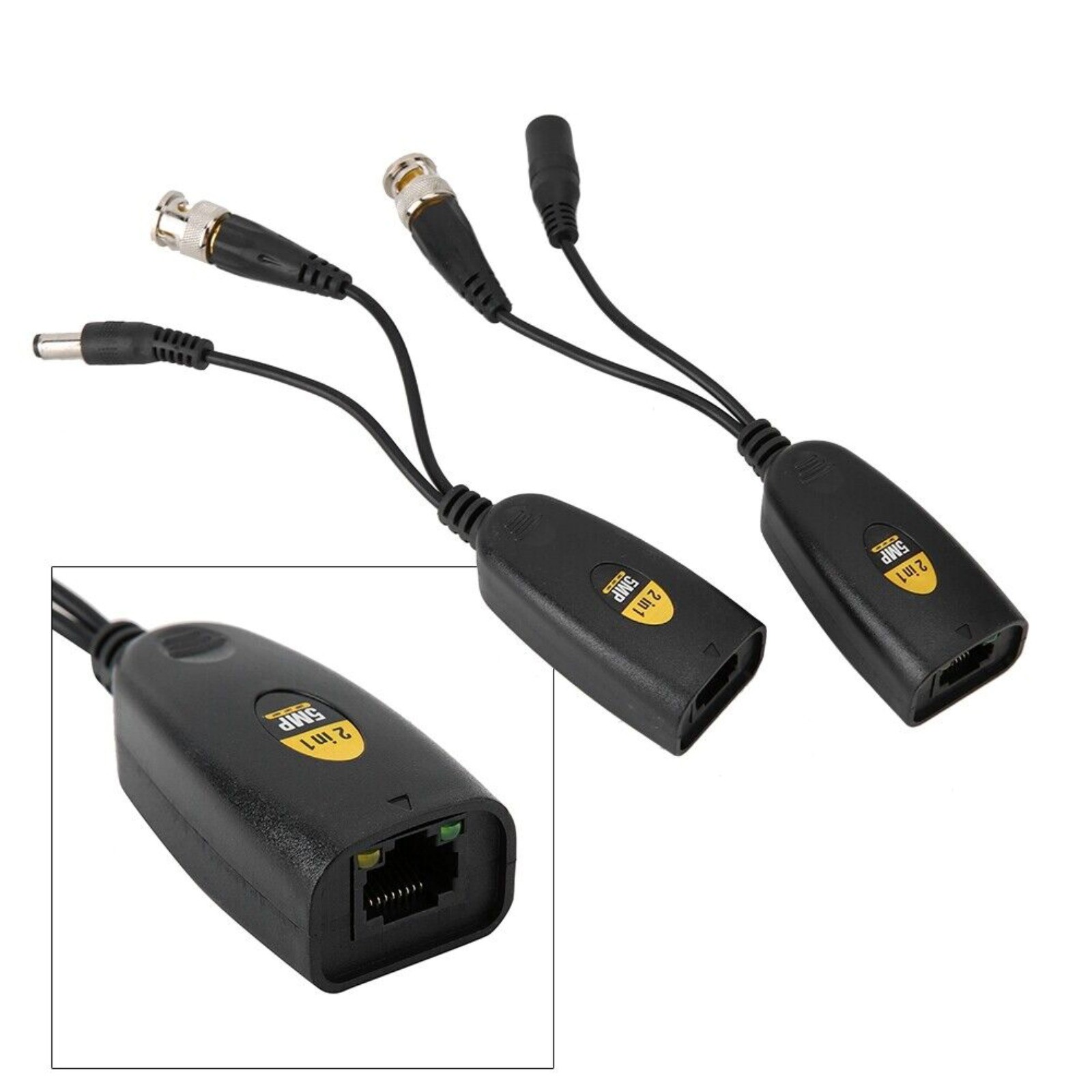 BNC To POE Adapter Balun Connector Twisted Pair Transmitter For Surveillance