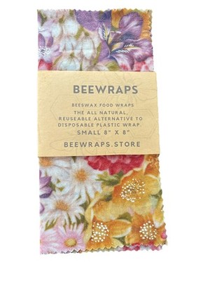 Beewraps SMALL 8  x 8  Made in USA Eco Friendly Reusable Beeswax Food Wrap