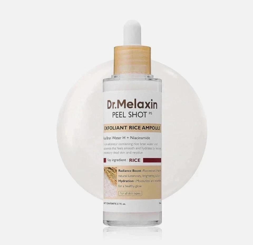 Dr. Melaxin Peel Shot Exfoliant White Rice Ampoule 2.7 fl oz (80 ml)
