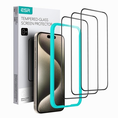 ESR 2 Pack  iPhone 15 Pro Max Privacy Screen Protector 2 Black Tempered-Glass...