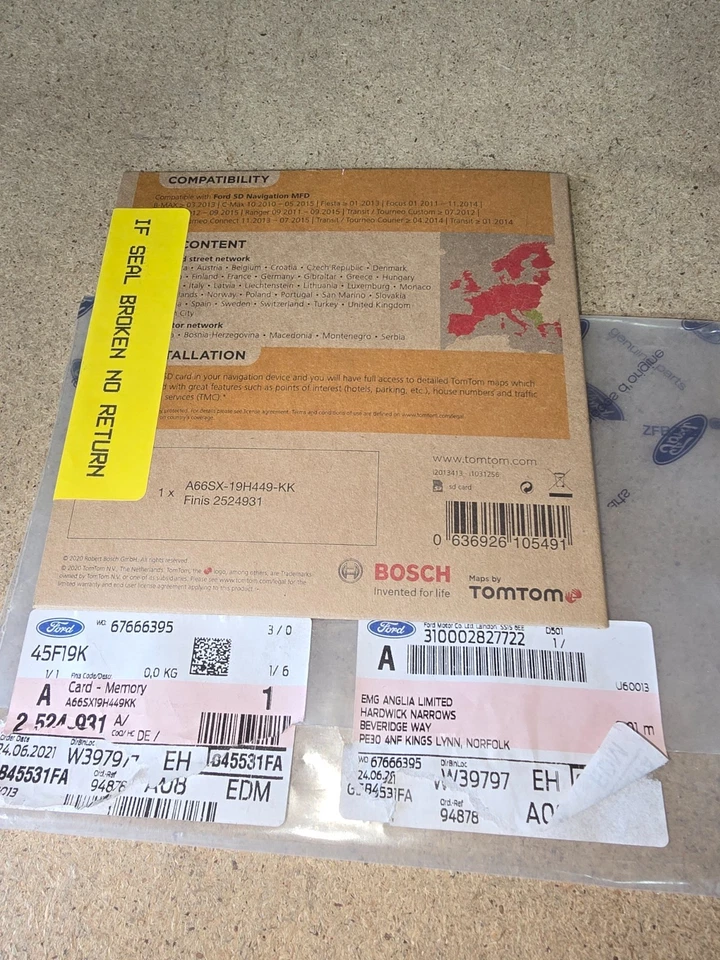 Ford Navigation SD Card MFD 2021 Software. Tomtom 2524931 - Image 2 of 3