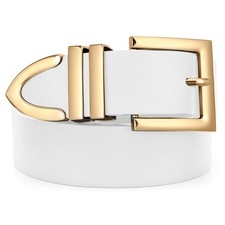 Plus Size 's Leather Belts for Jeans Pants Dress Fashion Waist Belt with Gold...