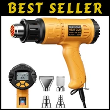 1800W Heat Gun Kit w/ Digital Display & 4 Nozzles