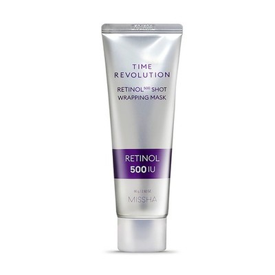 Missha Time Revolution Retinol 500 Shot Wrapping Mask 80g Made in Korea