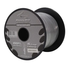 16 GA 100 FT Roll Grey Stranded Spool of CCA Primary Power Ground Wire Cable