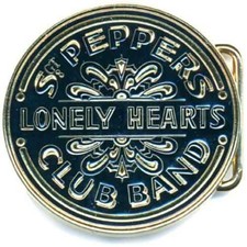 The Beatles Belt Buckle Sgt Pepper Lonely Hearts Drum Band Logo Official Metal