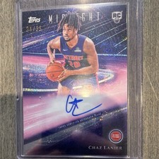 2025-26 Topps Midnight Rookie Horizon Chaz Lanier 24/35 Auto RC Pistons