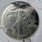 2002 American Silver Eagle Dollar (ASE), 1oz .999 Fine Silver, nice toning