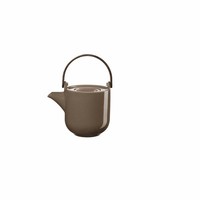 ASA Selection Coppa Kaori Teekanne Mit Holzgriff Kanne Porzellan Braun 600 Ml