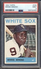 1964 Topps Baseball Minnie Minoso #538 PSA 9 WHITE SOX MINT HOF POP 20