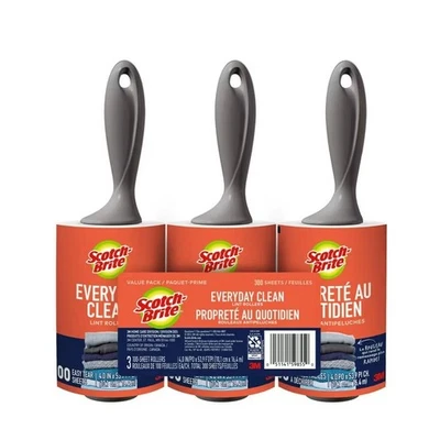 Scotch-Brite Everyday Clean Lint Rollers - 100 sheets Per Roller