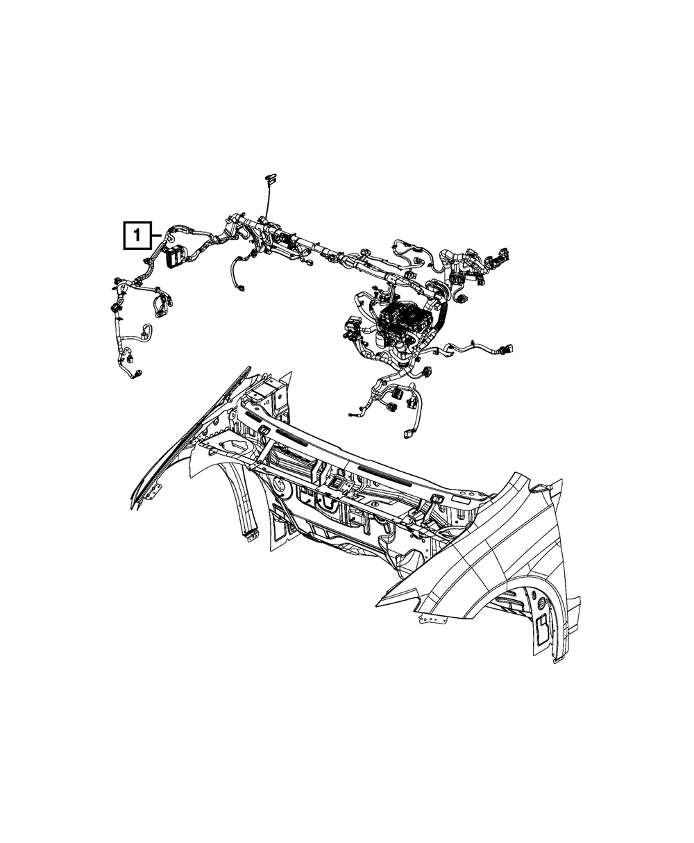 Genuine Mopar Dash Wiring 68510423AB