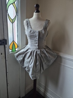 Vintage All Saints 6 Gingham Beaujolais Kleid Korsett Retro Boho Wicked 00a Y2k