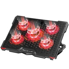AICHESON Laptop Cooling Pad for 17.3" Notebook, Red 5 Fans