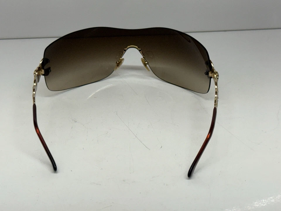 Óculos de sol Versace MOD 2043B Swarovski cristal templos escudo envolvente - Imagem 3 de 4