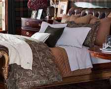 RALPH LAUREN Heritage Paisley Queen Duvet Cover Sage Green NEW