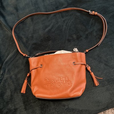 Coach CA213 Andy Crossbody 2 Way Bag Purse Horse Carriage Motif Saddle Brown